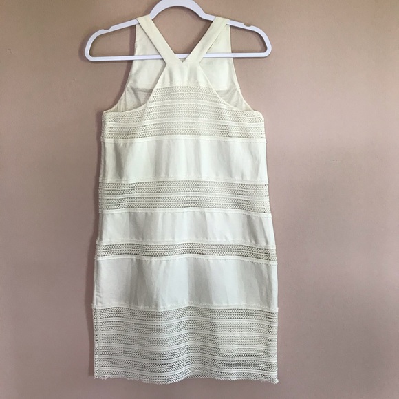 LOFT Jasmine ivory eyelet cotton linen shift dress - Picture 4 of 7